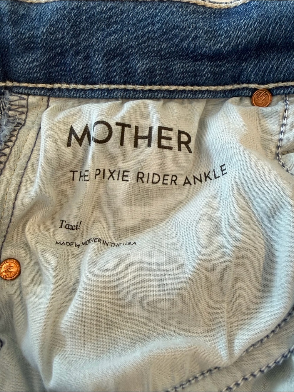 Mother The Pixie Rider Ankle High Rise Button-Fly Women's Jeans - Picture 11 of 13
